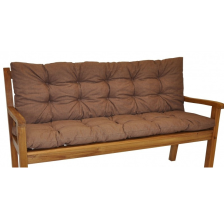 Polstr na zahradní lavičku 150 cm - látka hnědý melír Polstr na zahradní lavičku 150 cm - látka hnědý melír