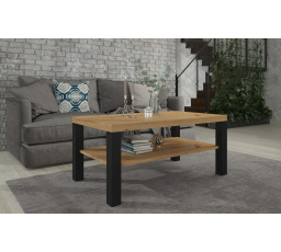 Konferenční stolek SVEN 115x65 Artisan+Černá Matná