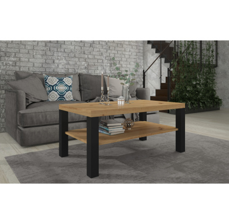 Konferenční stolek SVEN 115x65 Artisan+Černá Matná