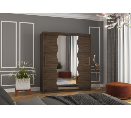 Posuvná skříň se zrcadlem KANSAS 180 Choco+Choco