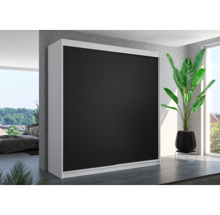 Posuvná skříň TERECIA 200 Bílá+Černá