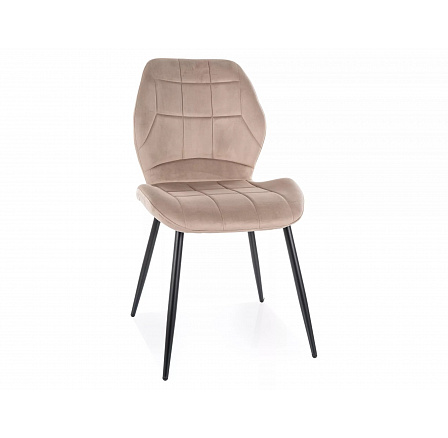 Jídelní židle JAKE VELVET, Tmavě Béžový Bluvel 40/Černá Jídelní židle JAKE VELVET, Tmavě Béžový Bluvel 40/Černá