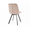 Jídelní otočná židle MONTI VELVET, Tmavě Béžový Bluvel 40/Černá