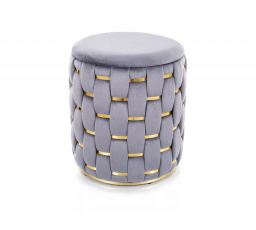 Taburet TIARA, Šedá Velvet