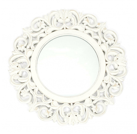 Zrcadlo Sculpted bílé