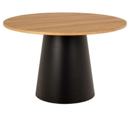 Kulatý stůl Soli 120 cm dub/černý