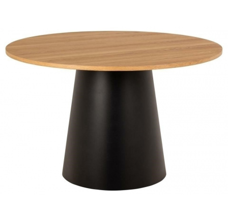 Kulatý stůl Soli 120 cm dub/černý