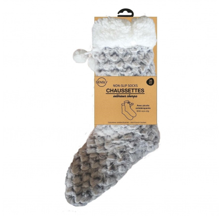 Pantofle/bačkory s bambulemi velikost 36-41 šedé