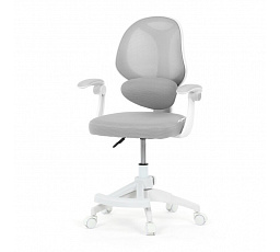 Dětská židle, výškově nastavitelná, šedá síťovina, KA-W8008 GREY