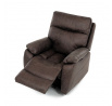 Polohovací křeslo, elektrické zabudované ovládání, hnědá, látka vintage, TV-4094 BR3