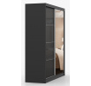 Šatní skříň MULTI 31 - 183 cm, Černá/Černý Lesk