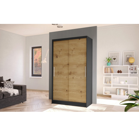 Skříň Kosta I 100 - černá/dub artisan