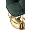 Barová židle H120, Zlatá/Tmavě zelená