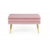 Taburet VELVA, růžová/zlatá