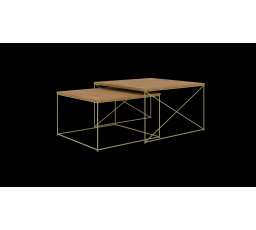 Stolek konferenční 2v1 Licco Zlatý+Dub Lancelot