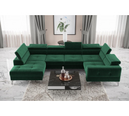 Rohová sedací souprava TOSCANIA MAX I 170x350x185 cm - zelená , pravá