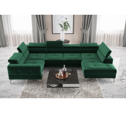 Rohová sedací souprava TOSCANIA MAX I 170x350x185 cm - zelená , levá