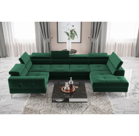 Rohová sedací souprava TOSCANIA MAX I 170x350x185 cm - zelená , levá