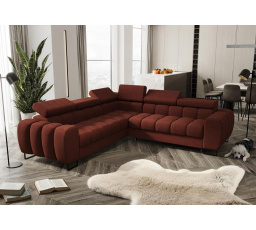 Rohová sedací souprava ASPEN MAX 260x260 cm - cihlová , levá