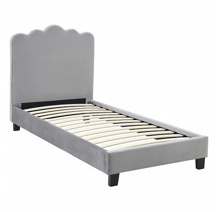 Postel 90x200 CRATER Šedá Sametová