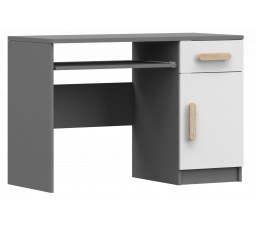 Psací stůl SMYK II - 08, Šedá/Bílá/Sonoma