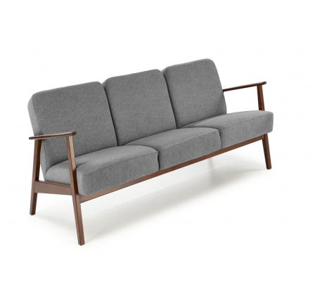 Pohovka MILANO 3S, Šedý Castel 93/Tmavý Ořech