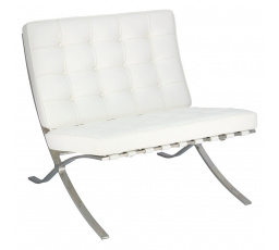 Křeslo BA1 bílá eko kůže