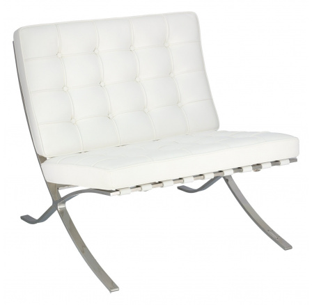 Křeslo BA1 bílá eko kůže