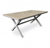 Zahradní stůl 180x100cm, hliník, polywood, béžová, AZT-S1510 OAK