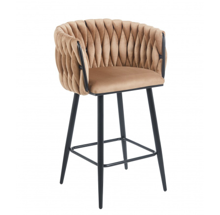 Barová židle H7-FX, cappuccino / černá