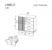 Systém "LAMELO" LA5 (Komoda 1D4S) - Barva: černá
