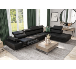 Rohová sedací souprava GALAXY , relax 225x350 cm přírodní kůže - pravá, přírodní kůže - volitelná barva