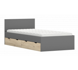 Postel - JOY II 36, Šedá/Dub Artisan