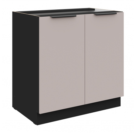 Dolní skřínka ARONA - 80 D 2F BB, Černá mat/Kašmír