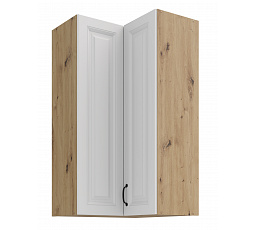 Horní rohová skříňka STELLO - 60x60 GN-108 2F (90°), Dub Artisan/Bílý mat