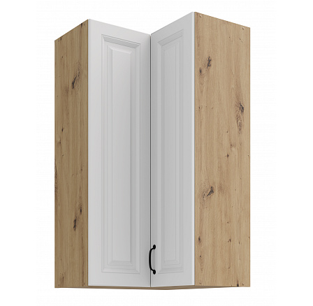 Horní rohová skříňka STELLO - 60x60 GN-108 2F (90°), Dub Artisan/Bílý mat