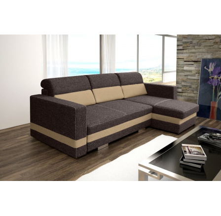 Rohová sedací souprava Rimini P hnědá/béžová Rohová sedací souprava Rimini P hnědá/béžová