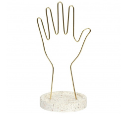 Stojan na šperky Arty zlatý/ terrazzo