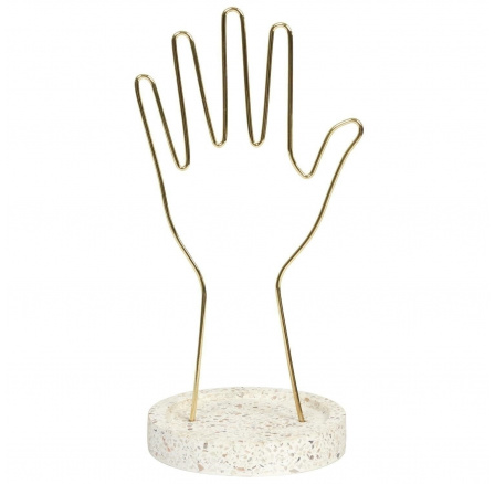 Stojan na šperky Arty zlatý/ terrazzo