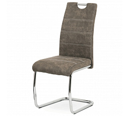 Jídelní židle, hnědá, látka, HC-483 BR3