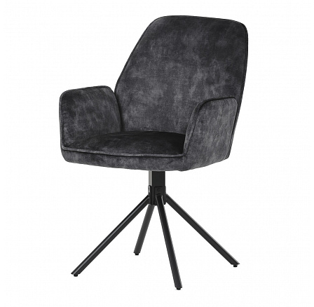 Jídelní židle, černá, sametová látka, HC-511 BK4