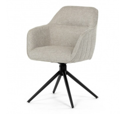 Jídelní židle, krémová, látka, HC-536 CRM2