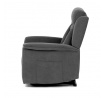 Polohovací křeslo, elektrické kabelové ovládání, šedá, látka, TV-7072 GREY2