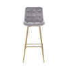 Barová židle H2-FX, šedá / zlatá