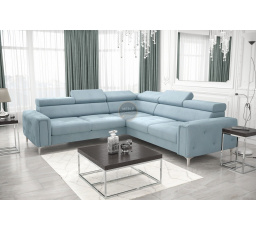 Rohová sedací souprava ORION I s funkcí spaní 255×255 cm - modrá, levá