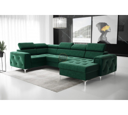 Rohová sedací souprava ORION MAX III s funkcí spaní 165x320x185 cm - zelená , levá