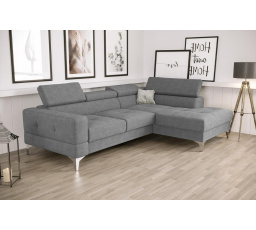 Rohová sedací souprava TOSCANIA MINI s funkcí spaní 170x250 cm - šedá , pravá