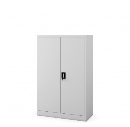 Kancelářská kovová skříň na dokumenty KEVIN, 900 x 1400 x 400 mm, šedá