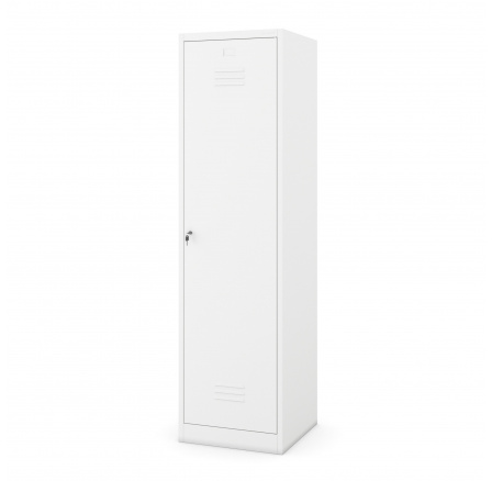 Kovová úklidová skříň AGNES, 500 x 1850 x 500 mm, bílá