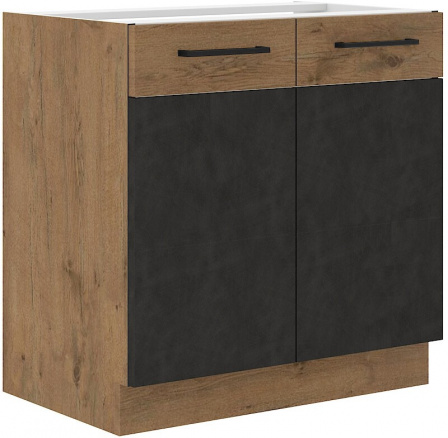 Dolní skřínka VEGAS - 80 D 2F BB, Dub Lancelot / Matera